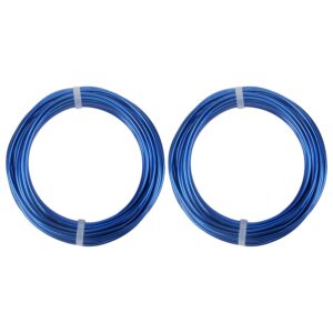 2 Rolls Aluminum Craft Wire, 10 Gauge (2.5mm) Flexible Metal Wire for Jewelry Making, 65.6 Ft (32.8 Ft/Roll) Bendable Armature Wire for Bonsai, Sculpting and DIY Crafts [Royal Blue]