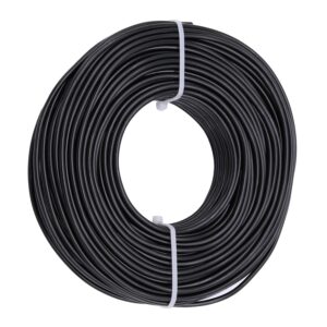 18 Gauge Aluminum Craft Wire, 100 Feet 1mm Bendable Metal Wire for Jewelry Making, Sculpting and Floral Design, Soft Armature Wire for DIY Crafts (Black)