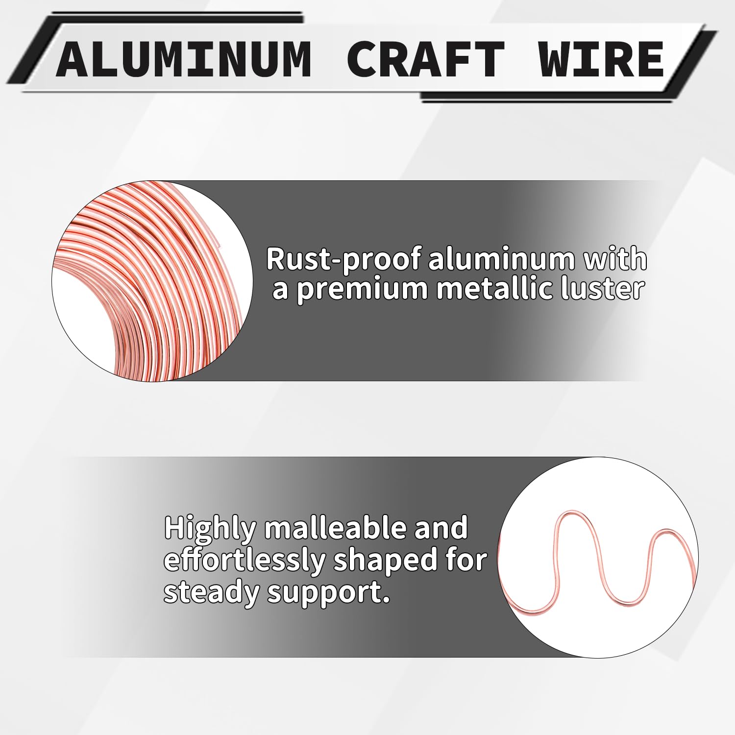20 Gauge Aluminum Craft Wire, 100 Feet 0.8mm Bendable Metal Wire for Jewelry Making, Sculpting and Floral Design, Soft Armature Wire for DIY Crafts (Champagne)