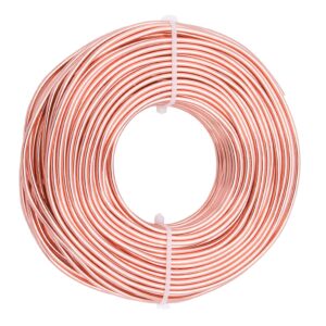 18 Gauge Aluminum Craft Wire, 100 Feet 1mm Bendable Metal Wire for Jewelry Making, Sculpting and Floral Design, Soft Armature Wire for DIY Crafts (Champagne)