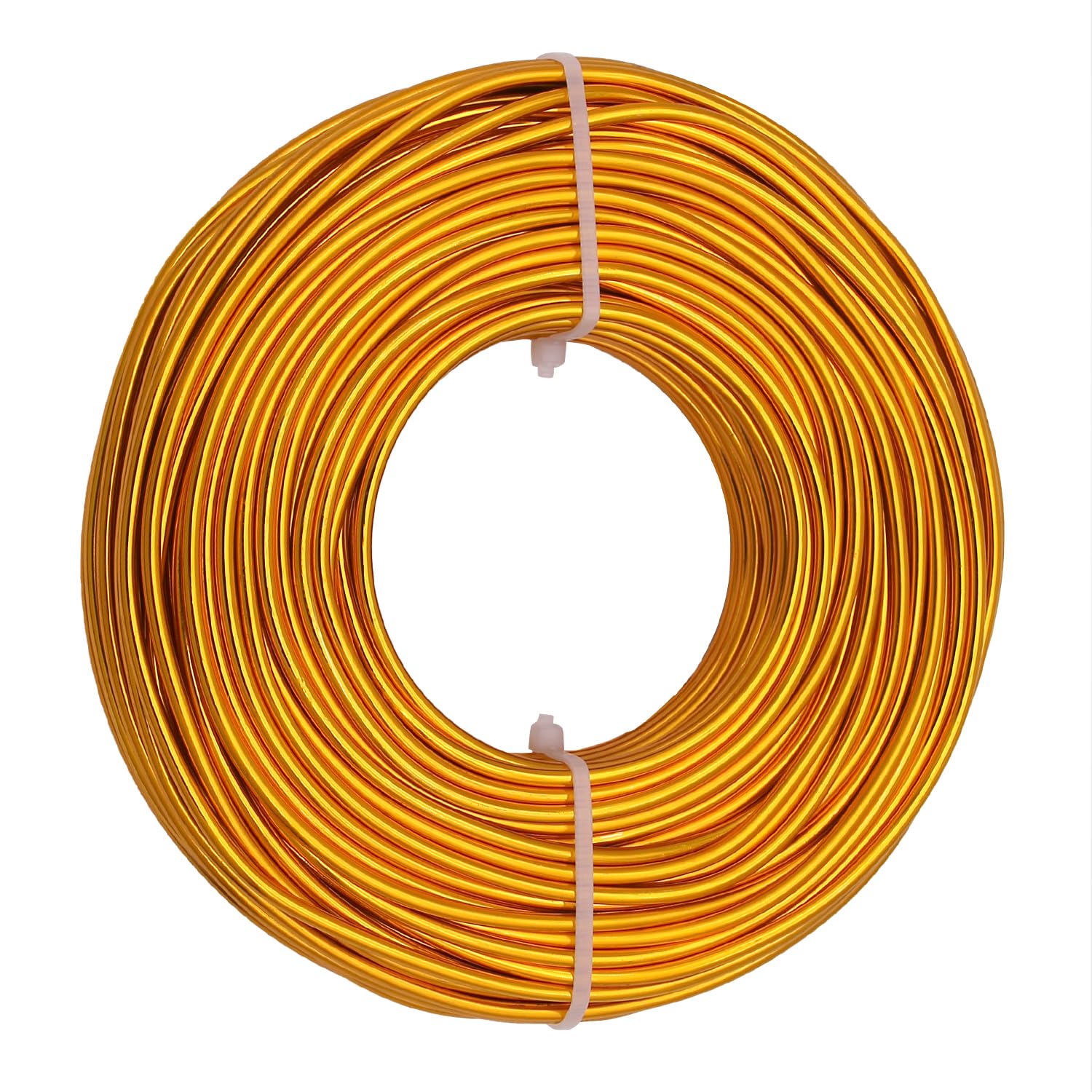 9 Gauge Aluminum Craft Wire, 100 Feet 3mm Bendable Metal Wire for Jewelry Making, Sculpting and Floral Design, Soft Armature Wire for DIY Crafts (Yellow Gold)