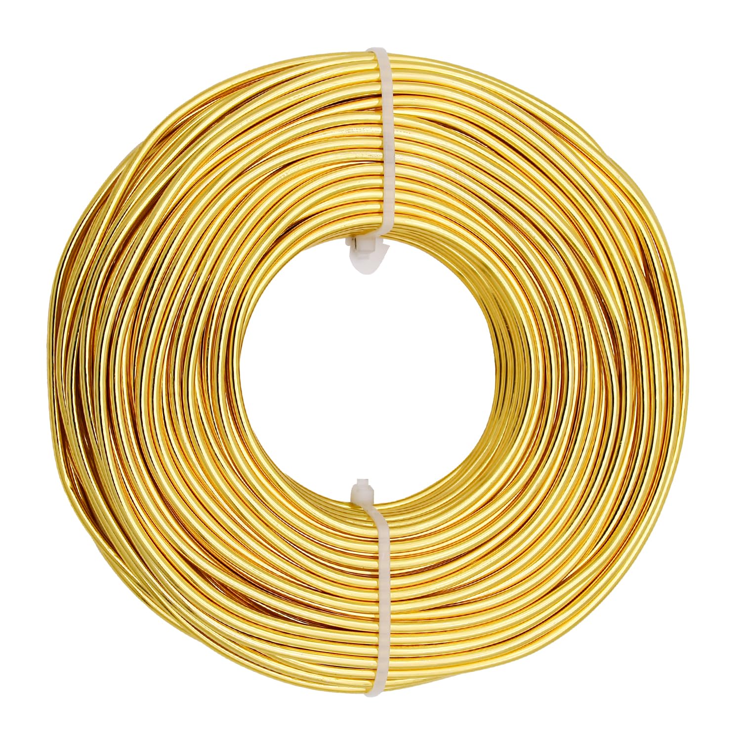 9 Gauge Aluminum Craft Wire, 100 Feet 3mm Bendable Metal Wire for Jewelry Making, Sculpting and Floral Design, Soft Armature Wire for DIY Crafts (Gold)