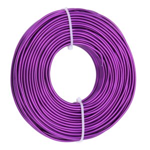 20 Gauge Aluminum Craft Wire, 100 Feet 0.8mm Bendable Metal Wire for Jewelry Making, Sculpting and Floral Design, Soft Armature Wire for DIY Crafts (Purple)