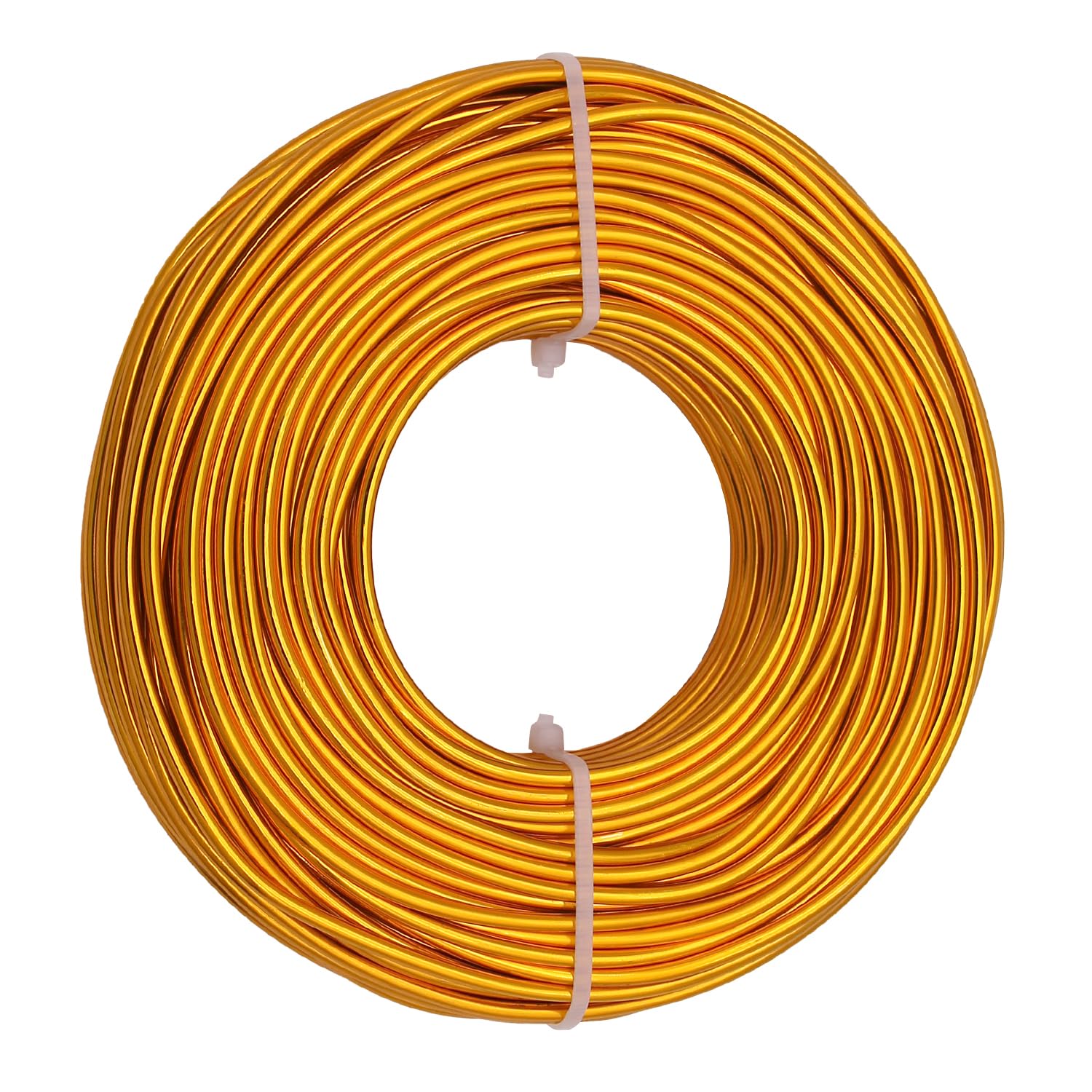 20 Gauge Aluminum Craft Wire, 100 Feet 0.8mm Bendable Metal Wire for Jewelry Making, Sculpting and Floral Design, Soft Armature Wire for DIY Crafts (Yellow Gold)