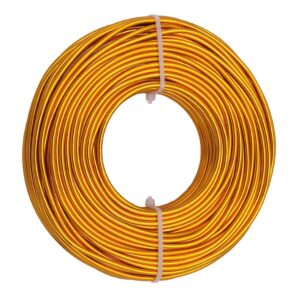15 Gauge Aluminum Craft Wire, 100 Feet 1.5mm Bendable Metal Wire for Jewelry Making, Sculpting and Floral Design, Soft Armature Wire for DIY Crafts (Yellow Gold)